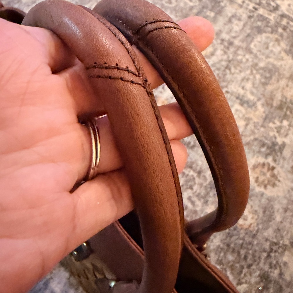 American Darling Brown Woven Leather Tote - Picture 6 of 10